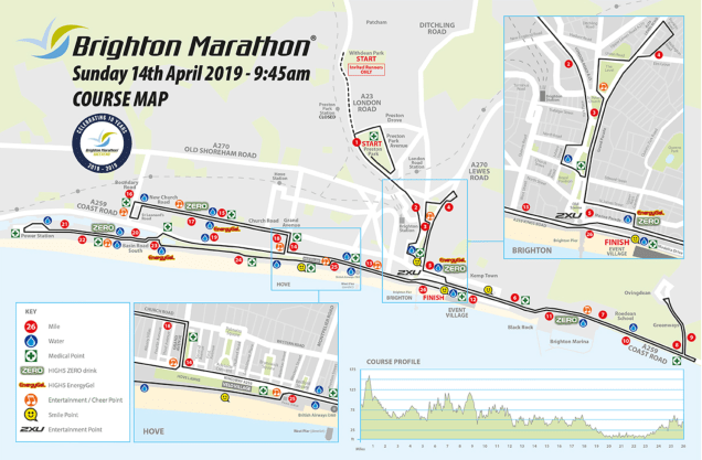 Map of Brighton Marathon